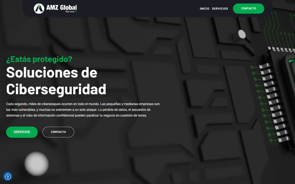 Captura de la web de AMZ Global