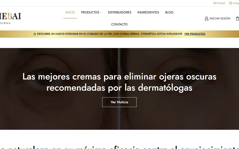Captura de la web de Chebai Derma