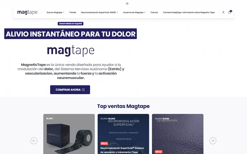 Captura de la web de The Mag Tape