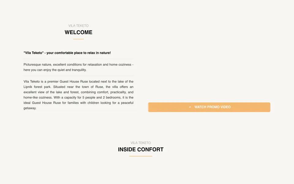 Captura de la web de Vila Teketo